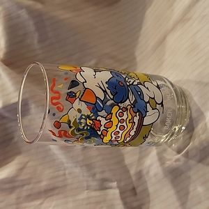 Vintage 1983 Smurfs Hardee's Collector's Baker Smurf Glass